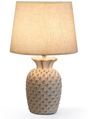 LIT AMPO Rechargeable Cordless Table Lamp, Remote Control Timer Dimmer, Ceramic Base & Linen Fabric Shade, Battery Powered Color Changing Light, Small Nightstand Lamp for Bedroom, Kitchen, Living Room