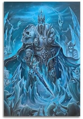 ZZZMOCO World of Warcraft Lich Spielposter, dekoratives Gemälde, Leinwand, Wandposter und Kunstdruck, moderne Familienschlafzimmer-Dekoration, Poster, 20 x 30 cm