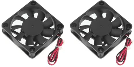 Enwye Mini Ventilador silencioso de 2 Pines, 12 V CC, con Cable de 60 x 15 mm, sin escobillas, para Sistemas de refrigeración electrónica.