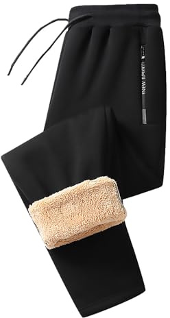 Verdickte gefütterte Sporthose für Damen, schwarz, hohe Taille, Fleece-gefütterte Sweathose, Walkinghose, Fleece-Leggings, Sweathose, Thermohose, Petitetrouser, Outdoor, Streetwear