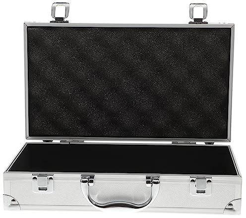Caja de Herramientas Plata Grande de Aleación de Aluminio, Contenedor | Estuche de Transporte de Aluminio, Maleta Herramientas, Almacenaje Maletas Herramientas