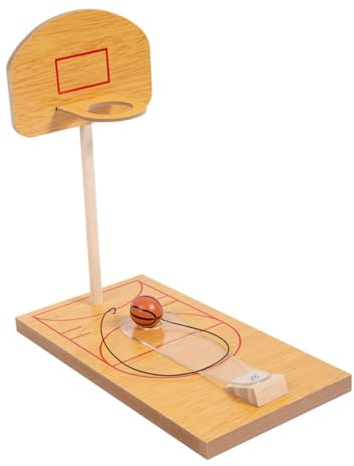 HONITANO Kleiner Desktop Basketballspiel Aus Holz Für Kinder Finger Basketballspielzeug Lernspielzeug Für Hand Augen Koordination Indoor Tischspiel Reise