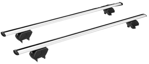 53 Zoll Universal-Gepäckträger Dachträger Querträger Silber Trägerschienenhalter 150 kg Last für 4-türiges Auto/LKW/SUV Dachgepäckträger Auto