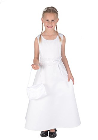 Cinda Sainte Communion Robe Demoiselle d'honneur Robe Blanc 4-5 Ans