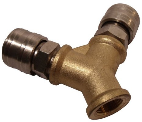 Druckluftverteiler 1/4 Zoll Anschluss, 1/2 Zoll Innengewinde