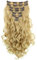 CAISHA XXL 8 Teiliges Set 45cm Langhaarige CLIP IN EXTENSIONS Synthetik Haarverlängerung Haarteil Voluminös Gelockt Blond Mix CES4-1