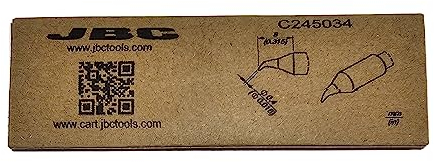 JBC - Cartucho Punta Recambio Advanced Serie C245 Para Soldador T245-A Recto 0.4 mm - C245-034