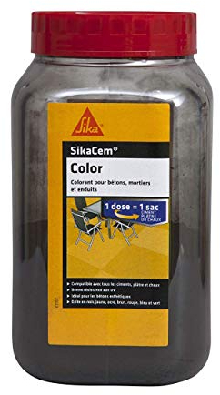 Sikacim Color - Colorante in polvere per cemento, calce e gesso - 700g - nero