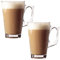 Taylor & Brown 240ml Pack of 2 Latte Glasses Mugs - Ideal for Tea Coffee Latte Cappuccino Espresso Hot Chocolate - Compatible with Most Coffee Machines