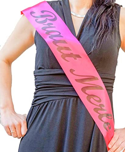 Schärpe für sie oder ihn mit Ihrem individuellen Aufdruck in vielen Farben und für jeden Anlaß: JGA, Baby-Shower, Silber-Hochzeit, die Nr. 1 in Qualität und Individualsierung, Farbe:fuchsia
