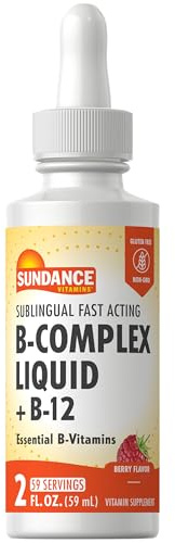 Sundance Sublingual Vitamin B Complex | 2 Fluid Ounces | with B-12 | Berry Flavor | Vegetarian, Non-GMO, and Gluten Free Supplement