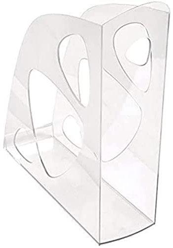Exacompta 18123D 10er Pack Premium Stehsammler ECOMAG aus Kunststoff Office 248 x 77 x 257 mm Kristall, perfekt zur Aufbewahrung von Zeitschriften Katalogen