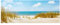 PPS. Imaging Glasbild Wandbild Glas Kunstdruck Strand an der Nordsee 30 cm x 80 cm