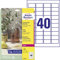 AVERY Zweckform L7781-25 transparente Etiketten (1.000 Klebeetiketten, 45,7x25,4mm auf A4, selbstklebend, Aufkleber zum Bedrucken, wetterfest, Beschriftungen/Produktaufkleber) 25 Blatt, durchsichtig