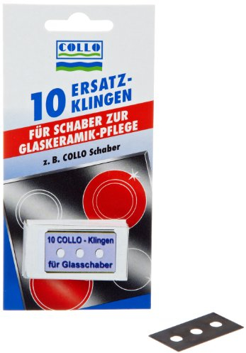 COLLO 0029 Colloquick Ersatzklingen für Glaskeramikschaber 10 Stück, Universalgröße, Carbonstahl rostfrei
