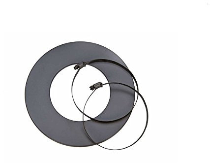 Justus Rosette 9213 06 Gussgrau Wandabschluss Stahl Kaminofen Rohr Kaminrohr