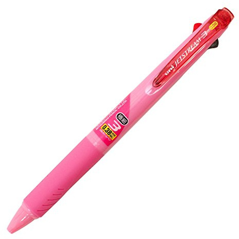 Uni Ballpoint Pen Jetstream 3 Color Black, Red, Blue Ink 0.38mm, Baby Pink (SXE340038.68)