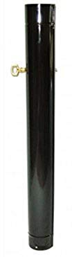 Wolfpack 22011020 Tubo Estufa Negro Vitrificado de 120 mm. Con Llave de 25 cm.