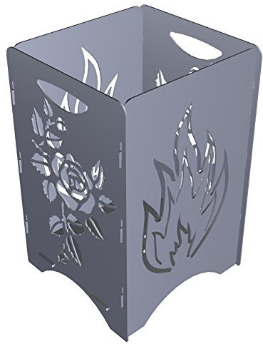 Feuersäule/Feuerkorb (Set Feuer-Rose), schafft EIN behagliches Ambiente mit faszinierender Lagerfeuerromantik. Zeitlos und stylisch.