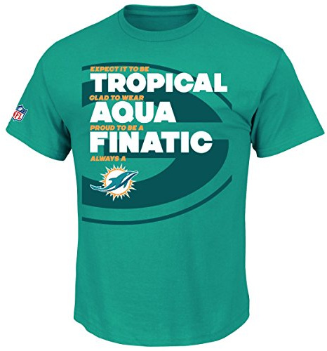 Majestic Slogan Fan Shirt - NFL Miami Dolphins aqua - XL