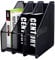 Exerz Porte-revues de Bureau/Range-revues/Porte-Magazine en métal à Trois rangées/Boîte de Rangement en métal -3 Compartiments Cahiers/Dossier/Organisateur (Noir)