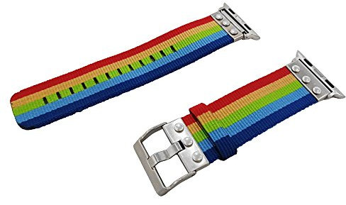 Bailuneu LGBT Rainbow Nylon Watchband Watch Strap for Apple Iwatch Series 3,2,1 42mm