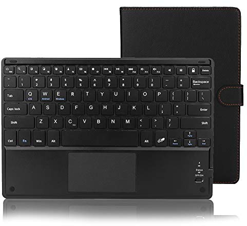 Custodia Tablet 10 Pollici, Custodia Tablet Universale con Tastiera Bluetooth, Custodia Silicone Removibile, Tastiera Touchpad Bluetooth con Custodia Protettiva per Tablet PC da 9-10-10 Pollici