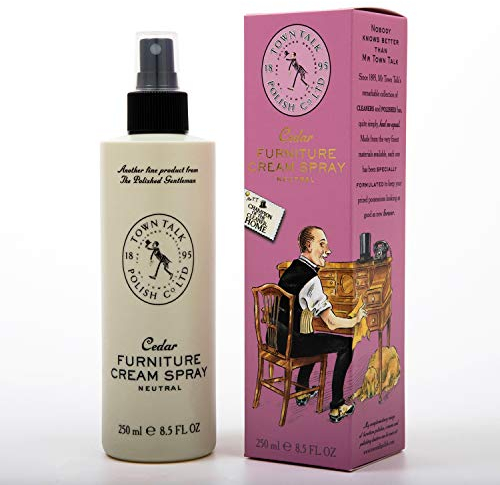 SELVA Town Talk Holzpflegecreme mit Zedernholz-Note – Verleiht Ihren Holzmöbeln einen tiefen Glanz – Berühmte Rezeptur aus Bienenwachs, Carnaubawachs, Mandel- und Olivenölen – 250 ml – C341377