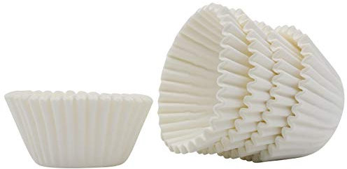 100 Mini Cupcake Cases Baking Muffin Cake Birthday Wedding Home Party (White)