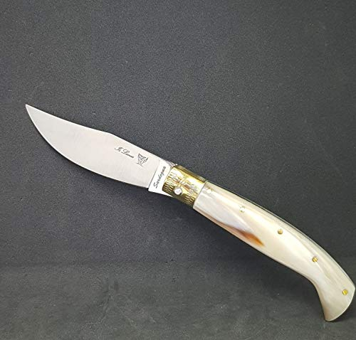 is lunas Coltello Caccia SARDO Tipo ARBURESA Tascabile Manico Corno Collezione Sardegna