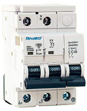 Revalco 02514 Iga 2P 32A C 10Ka Prot.Sobretension Permanente Segun Normativa En50550 y Transitorio 515Ka 275V, Multicolor