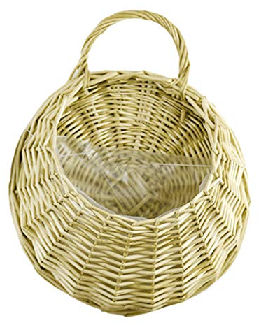 DANDANdianzi Willow Paja Tiesto Mimbre Rattan Colgar de la Pared de la Maceta Colgante de la decoración del jardín Maceta Inicio Cesta de la Flor de contenedores
