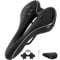 OUXI Bike Seat, Gel Bicycle Saddle Comfortable Soft Breathable Cycling Bicycle Seat Cushion Pad with Ergonomics Design for MTB Mountain Bike Exercise Bike Road Bike Men and Women-Black