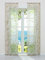 ESLIR Schiebegardinen Voile Flächenvorhänge Transparente Schiebevorhang Set 2er Gardinen mit Klettband Vorhang mit unregelmäßigen Kreis-Design Sand BxH 57x145cm 2 Stück