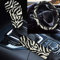 Wanyint 3-teiliges Set mit klassischem Zebra-Tier-Print, Auto-Zubehör, universeller Lenkradbezug, 38,1 cm, rutschfest und schweißabsorbierend, für Herren und Damen