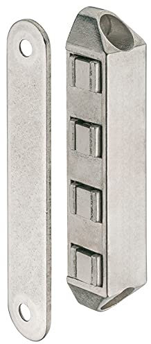 Gedotec Magnetschnapper Metall Möbel-Magnet Magnetverschluss für Balkon-Türen & Schränke | Haftkraft 12 kg | Schnäpper zum Schrauben | Stahl vernickelt | 1 Stück - Türmagnet extra stark - Möbel Magnet