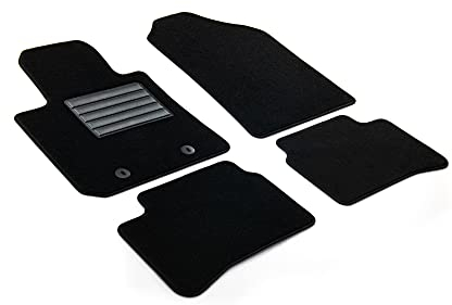 MDM SP-8638 Fußmatten Velours Autoteppich passend für Hyundai i10 2020>, black