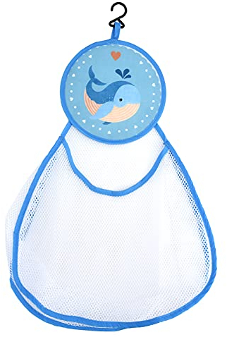Almacenamiento de juguetes para el baño, organizador de juguetes para bebés, soporte de bolsillo de malla para colgar en el baño para juguetes de bañera de bebé limpios y de calidad(Delfín)