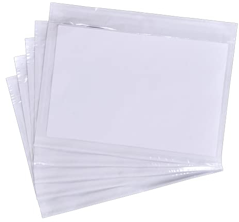 Pakomat Lieferscheintaschen Dokumenttaschen DIN C5 für A5 transparent selbstklebend (100)