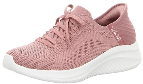 Skechers Femme Ultra Flex 3.0 Brilliant Path Basket, Mauve Knit Pink Trim, 36.5 EU