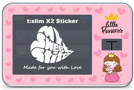 MySweetStitch | Tandem t:slim X2 Sticker | Little Princess | Made in Germany