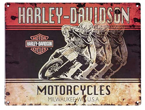 Harley-Davidson Motorrad-Blechschild, geprägt, 40 x 30,5 cm