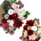 OrgMemory Künstliche Blumen, Kuenstliche Blumen Dusty Rose, Verschiedene Kunstblumen, Hochzeitsdeko Blumen Fuer Tisch, Tortendeko Hochzeit, Deko Blumen Fuer Hochzeitstorten(Dusty Rose Burgund)