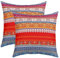 Bohemian Floral Kopfkissenbezüge 60x60 - Hippie Boho Chic für Mädchen Frauen - Bunte Indianische Ureinwohnerstämme Kissenbezug - Western Rustic Dekorative Soft Bedroom Decor