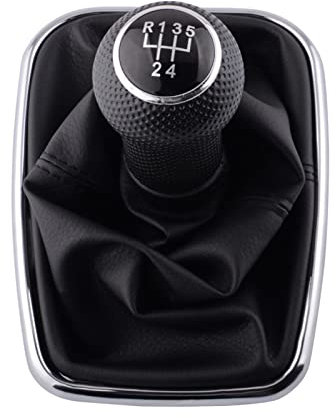Pomos de Palanca de Cambios Coche para Seat para Cordoba para Ibiza para Inca Car 5 Velocidades Manijas Caja Cambios Manual Perilla Cambio Marchas Stick Head Polaina Cubierta Arranque Palanca Cambios