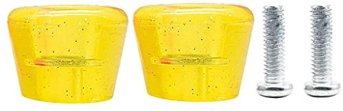 harayaa Set mit 2 Rollschuh Stoppern, Skate Bremsen mit Skate Innenschrauben, Gelb