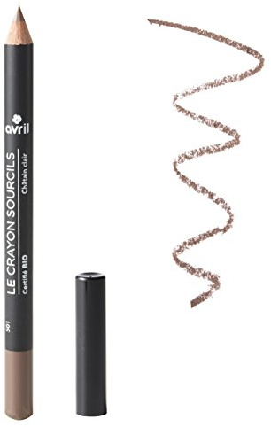 Avril - Crayon Sourcils Bio - pointe Fine et Précise - 100% d'Origine Naturelle - Fabriqué en France - Diamètre 7,8mm