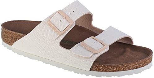 Birkenstock Arizona Vegan TEX 1022291, Unisex slides, white, 44 EU