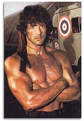 ELedvb First Blood Rambo Sylvester Stallone Tough GuyCanvas Poster Dekorative Malerei Leinwand Wandposter und Kunstbild Druck Moderne Familie Schlafzimmer Dekor Poster 40 x 60 cm