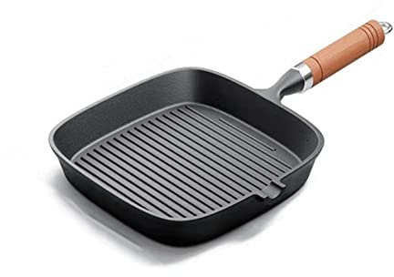 Sartén Para Bistec Sartén for bistec Sartén a rayas de hierro fundido grueso antiadherente sin recubrimiento 22cm